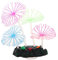 BUGUUYO Aquarium Landschaftsbau Lotusblatt Künstliche Wasserpflanzen Leuchtende Tank Aquarium Simuliertes Lotusblatt Meerespflanzenverzierung Miniatur-Faux-Pflanze Kieselgel