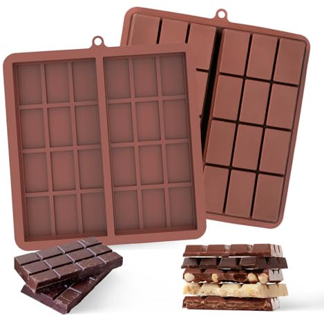GADITIEK Moule Tablette Chocolat Dubai, 2 Pièces Moule Silicone Chocolat pour Remplir Les Pistaches Et Les Bonbons