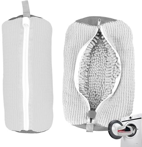 NXPUXP 2 Pcs Schuhwaschbeutel Waschmaschine,Schuhe Waschbeutel Sneaker,Anti-Verformung Sneaker Waschbeutel,Perfekt für Schuhschutz (Weiß)