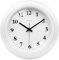 WONZOM Wanduhr, Klein 23cm/8.5 Zoll Ohne Tickgeräusche Quarz Wanduhr für Wohnzimmer Schlafzimmer Küche Büro Badezimmer (Weiß)