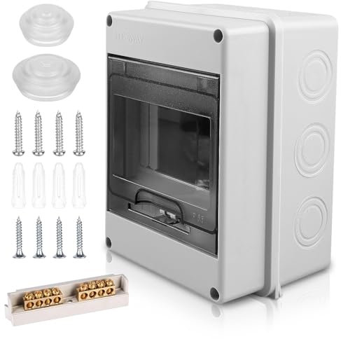 Coffret Electrique Etanche Exterieur Boîtier: Boîte Etanche Electrique Exterieur IP65, Tableau Electrique 1 Rangée, Boîtier Electrique Etanche, Coffret Electrique 5 Modules Pour Disjoncteur Mural