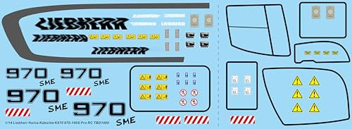 1/14 Decals pour Huina Pelle Kabolite K970 970-100S Pro RC TBD1060