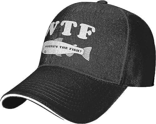 Baseball Cap WTF, Wo Ist Der Fisch? Trucker Hut Unisex Baseballkappe Verstellbare Baseballmütze Für Außenbereich Reisen Running