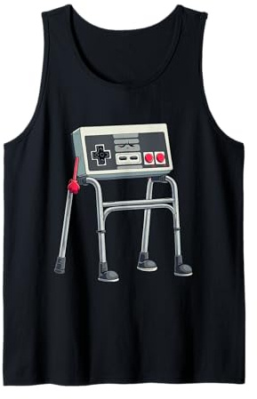 Funny Old Gaming Gamer Retro 80er 90er Jahre Videospiel Old Gamer Tank Top