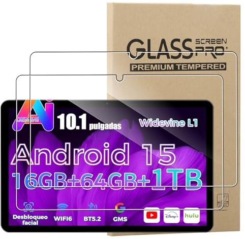 [2 Pack]Screen Protector for RebotAi D101/RebotAi 2026 Tablet 10.1inch Android 15,Ultra Resistant,Anti Fingerprints,HD Clear,No Bubbles,9H Hardness Protector Film Tempered Glass Film,Transparent