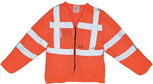 Yoko Mens Executive Hi-Vis Long Sleeve Safety Waistcoat (2XL) (Hi Vis Orange)