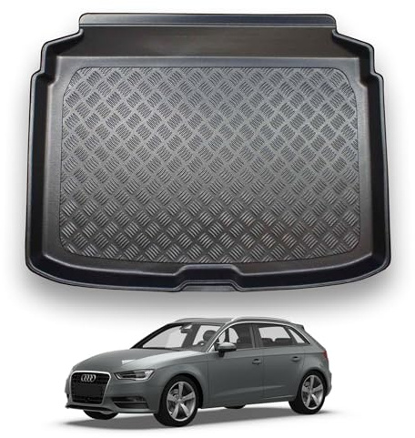 NOMAD Boot Liner for Audi A3 (2012-2020) (Sportback) Tailored Protector | (Not for e-Tron Models) Waterproof Tray Raised Edges Accessory Boot Mat Easy Install Pet Friendly All-Weather Custom Fit