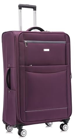 DK Luggage Starlite Lightweight WLS08 Large 28 Suitcases 4 Wheel Spinner Purple