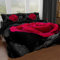 PETTI Artigiani Italiani - Set Copripiumino Una piazza e mezza 200x200 cm (1 Federa 50x80 cm Inclusa), Parure Copripiumino Morbida Microfibra con Stampa Digitale - Made in Italy - Black Roses