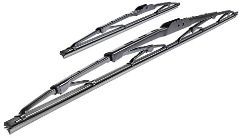 Mossa Vordere Scheibenwischer kompatibel mit Nissan Micra K13 (07.2010-2017) - Wischerblätter Standard. Wischerblätter - Set für Frontscheibe (Fahrer- + Beifahrerseite) (530 mm / 350 mm)