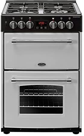 Belling Farmhouse 60DF 60cm Double Oven Dual Fuel Mini Range Cooker - Silver