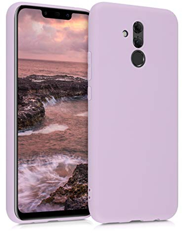 kwmobile Custodia Compatibile con Huawei Mate 20 Lite Cover - Back Case per Smartphone in Silicone TPU - Protezione Gommata - malva pastello