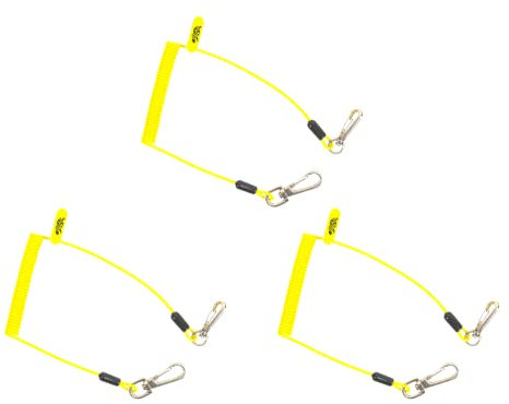 BearTOOLS Lightweight Coil Lanyard Tough Scaffold Leash with Dual Clip Points, Coiled to Reduce Snagging, Ultra-Durable, Premium Quality Tether, Ideal for Items up to 0.9kg, Tools, Construction (3)