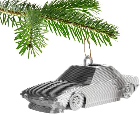 Fiat X19 Weihnachtskugel Dekoration Ornament für Weihnachten Noel (Silber)