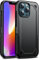 XD Designs Schutzhülle für iPhone 13/13 Pro/13 Pro Max, robust, militärisch, robust, stoßfest, staubdicht, harter Polycarbonat, robust, langlebig, Schwarz, 33 cm (13 Zoll)