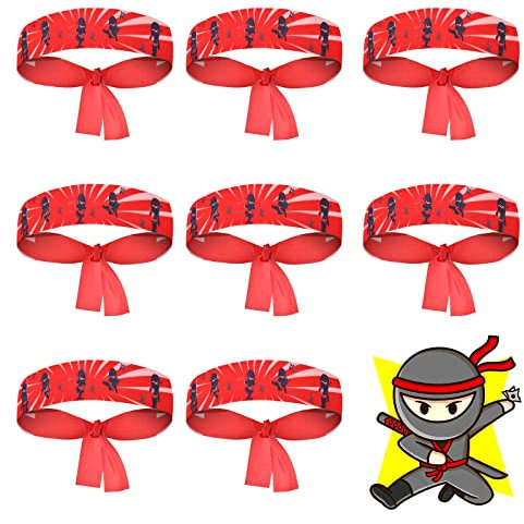 WANGDEFA Ninjas Party Favors Ninjas Stirnband Ninjas Party Stirnband für Karate-Halloween-Geburtstagsfeiern