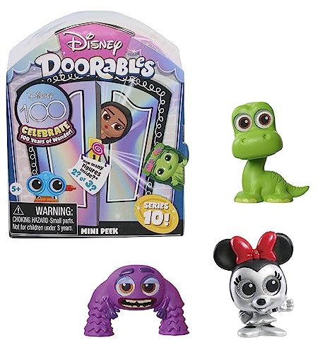 DOORABLES Disney Set Mini Peek mit 2 oder 3 Überraschungsfiguren, Neue Disney Serie 100, 80 Figuren zum Sammeln, zufällige Modelle, Spielzeug für Kinder ab 5 Jahren, DRB14