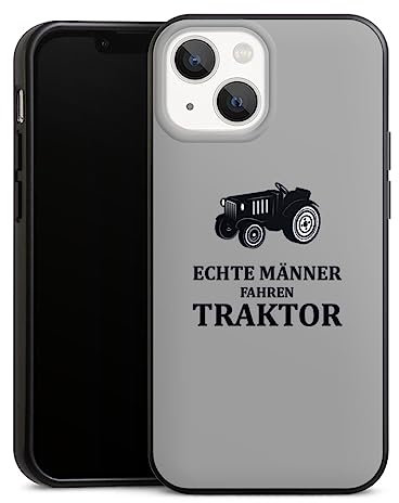 Organic Case Bio Hülle Nachhaltige Handyhülle kompatibel mit Apple iPhone 13 Mini Traktor lustig Landwirtschaft