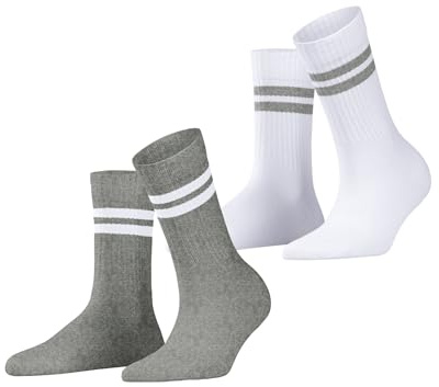ESPRIT Damen Tennis Stripe 2-Pack Socken Baumwolle atmungsaktiv