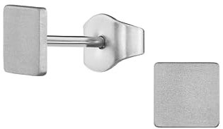 Traveller Ohrstecker - Herren - Edelstahl - Quadrat flach - Made in Germany - 5 x 5 mm - 171009