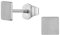 Traveller Ohrstecker - Herren - Edelstahl - Quadrat flach - Made in Germany - 5 x 5 mm - 171009
