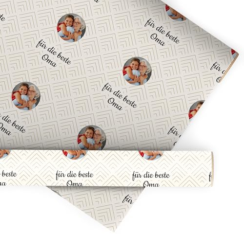 wandmotiv24 Geschenkpapier personalisiert, 100 x 70cm, 0.7 qm, Foto und Text anpassen, Fotogeschenk, Geschenk für Freunde und Familie M0031