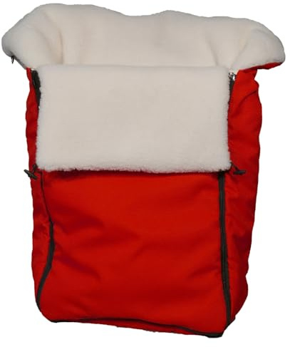 EICHHORN Kinderwagen universal Fußsack mit hohem Rücken, rundum Reißverschluss und vorgenähten Gurtschlitzen (Rot)
