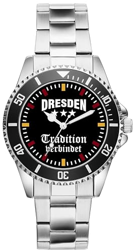 KIESENBERG Damenuhr Dresden Geschenk Artikel Idee Fan Armbanduhr Ø 33 mm Metallarmband Uhr D-2277