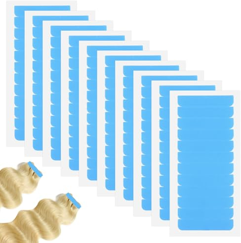 120 Ersatztapes Klebestreifen, RISVOWO doppelseitiges Haarband, Hohe Klebekraft Tape Extensions, Wasserdicht Ersatztapes, Ersatztapes für Tape In Hair Extensions