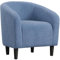 Yaheetech Tub Chair, Accent Chairs for Living Room, Boucle Fabric Armchair, Cozy Barrel Chair with Sturdy Legs for Bedroom/Office/Cafe Bar, Blue