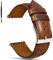 Gomvadr Leather Watch Strap with Quick Release, Vintage, Oil-Tanned Replacement Leather Strap for Men and Women, 16 mm, 18 mm, 19 mm, 20 mm, 21 mm, 22 mm, 24 mm, 20mm, Leather
