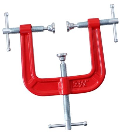 perfk 3 Way Edge Clamp,Woodworking Clamp Gadgets, Three Way Edging Clamp Fixing Clip Iron Vise for Woodworker Building Furniture