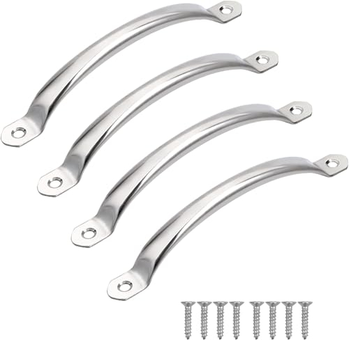 ORTAVA 4 Stück Schrank Türgriff Edelstahl Möbel Griffen Schrankgriffe Küchengriffe Schubladengriffe mit Schrauben (Bohrlochabstand: 162 mm)