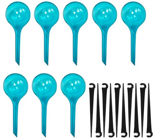 Miayical Boules de Irrigation, Globe Arrosage Plante, Plante Arrosage Ampoules, Distributeur Eau Plante, Automatique Boule de Irrigation, pour Plantes d'Intérieur et d'Extérieur, 13X5.1cm, 8PCS