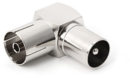 NOPOXA Cavo adattatore antenna TV a 90° RF coassiale F femmina a spina maschio TV a presa femmina