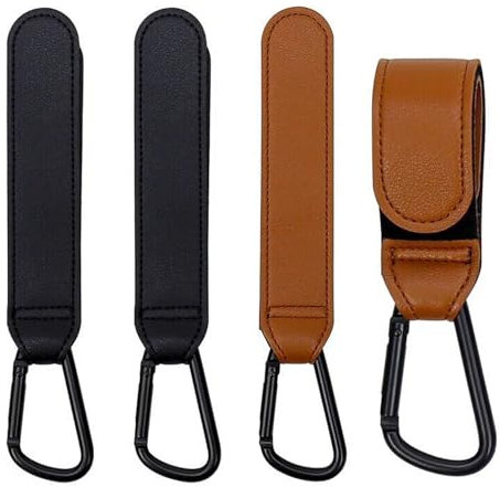 Clip Per Gancio Per Passeggino 4 Pezzi, Clip Per Giocattolo Per Passeggino, Clip Per Borsa Per Passeggino, Gancio Per Passeggino In Pelle, Clip Per Borsa Per Auto