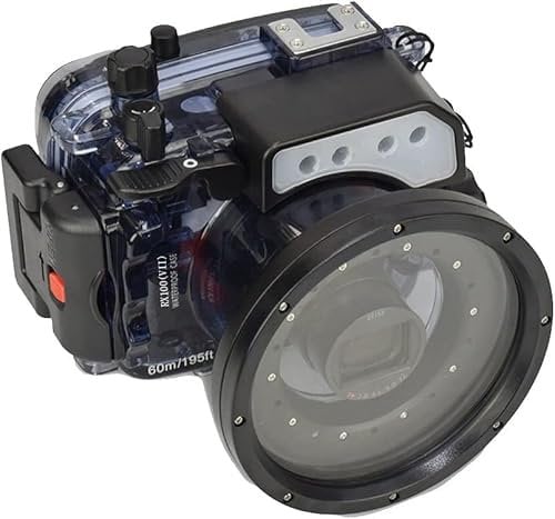 Sea frogs Underwater Camera Housing Compatible with Sony RX100 VII IPX8 40 m / 130 ft Maximum Diving Depth Waterproof Camera Housing for Diving, Surfing, Rowing, Skiing