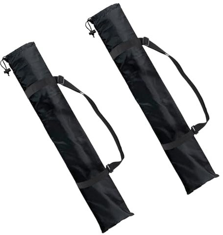 Werownsgso Lot de 2 sacs pour trépied avec cordon de serrage - Sac de transport - Sac de transport - Sac de transport - 23 x 130 cm, Noir , Cordon de serrage