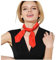 Kopftuch Schwarz Damen Cabrio Kopfbedeckung Damen Wind Schal Seadscarf Frauen Dekoration Seide Retro vereinfacht 70 * 70 cm Schal Schal Schal Schal Halstuch Baumwolle Halstuch Damen (Red, One Size)