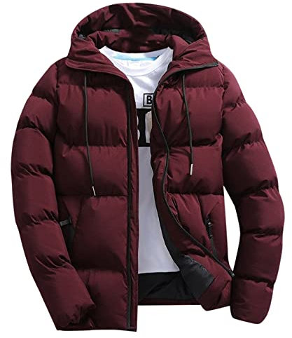 Men's Winter Coats and Jackets - Waterproof Heavyweight Hoodie, Black, White Zip Up, Red - Work Fleece Workwear Sweatshirts With and Without Hood