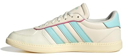 adidas Women's Breaknet Sleek Sneakers, Off White/Semi Flash Aqua/Warm Vanilla, 4 UK