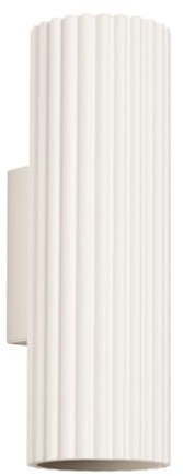 SOLLUX lighting Wandleuchte Innen Wandlampe Aluminium 1 Flammig 6,5 x 8,5 x 20 cm Karbon Beige