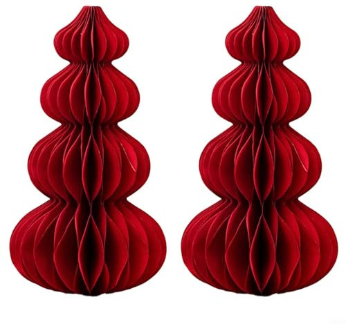 ZYNCUE Faltbarer Papierbaum, Papierbaum-Party-Tischdekoration, Origami-Klappbaum-Dekor für Frühlingsfest, Papierlaternen für Terrassen, Süßigkeitenbuffets, Kuchentische (C)