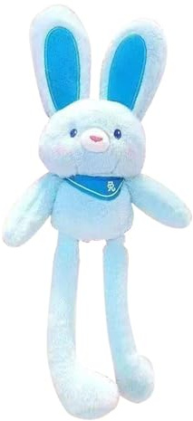 Hogvinnatil Bunny Plush, zieht ein Kaninchenplüschtier - 11 Zoll Osterhasen-Pull-Up - Interaktives elastisches Design, umschaltbare Ohren und Beine, Osterparty für Kinder