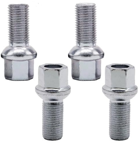 VAAKLM Kompatibel Mit VW Für Golf Für Rabbit Für Polo 9N 8P 4 × Auto-Radschrauben Stahlrad-Zubehörteile Rad-Stahl-Radbolzen Autoreifen-Mutter Radbolzen Schloss Radbolzen