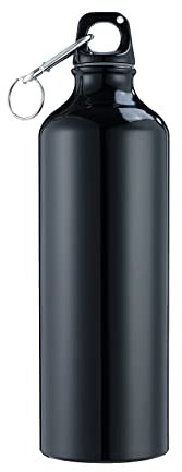 Bottiglie d'acqua da 750 ml con moschettone Borraccia portatile in alluminio riutilizzabile a tenuta stagna brocca d'acqua per escursioni, viaggi, sport all'aria aperta, palestra, fitness
