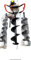 Tarière Thermique Professionnelle 52CC, Kit 3 Mèches 10/15/20 cm, avec Rallonge, Orange