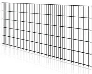 Doppelstabmatte 6/5/6 – 2,5 m breit – feuerverzinkt & pulverbeschichtet – in verschiedenen Höhen – Maschenweite 50x200 mm – Feuerverzinkt, Anthrazit oder Moosgrün (Anthrazit RAL 7016, 1030 mm)