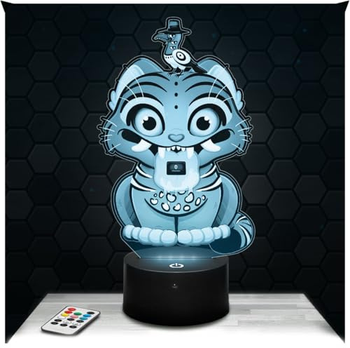 Lampephoto.fr - 3D Lampe Der py Tiger Demon Hun ters Berührungslicht LED, 3D-Hologramm-Effekt, Geschenkidee zu Weihnachten oder Geburtstag für Kinder, Jugendliche Mädchen, Deko K-Pop-Fans TOP
