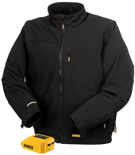 DEWALT DCHJ060ABB-XL Heated Soft Shell Jacket, XL, Black
